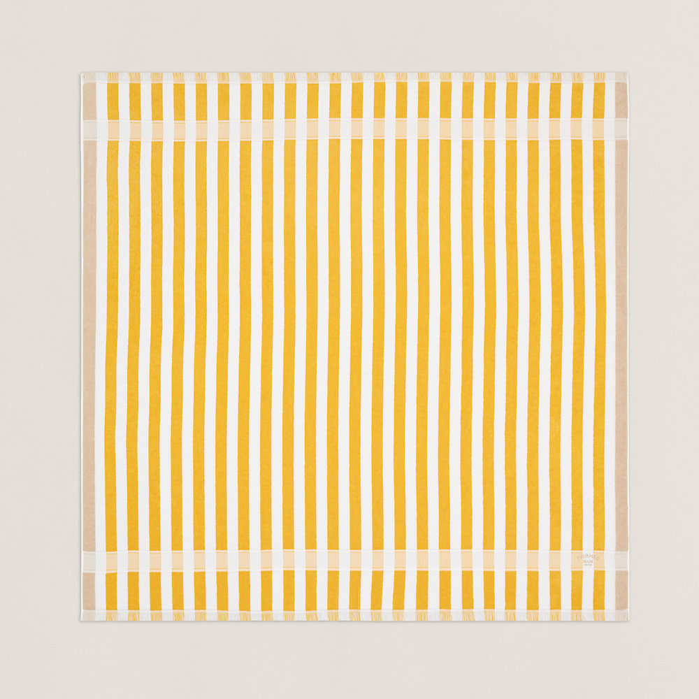 Serviette De Plage HERMÈS Yachting 95x140cm Beige Sable - Luxe, Jamais Utilisée